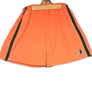 Vintage University Of Miami Huricanes Mens Athletic Shorts Orange Coloseum XXL